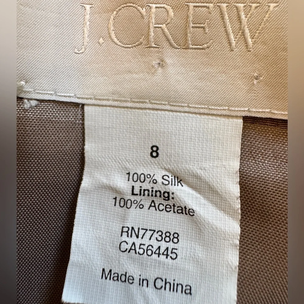 J Crew bridesmaid Blakely dress tan Sz 8 - Picture 6 of 7